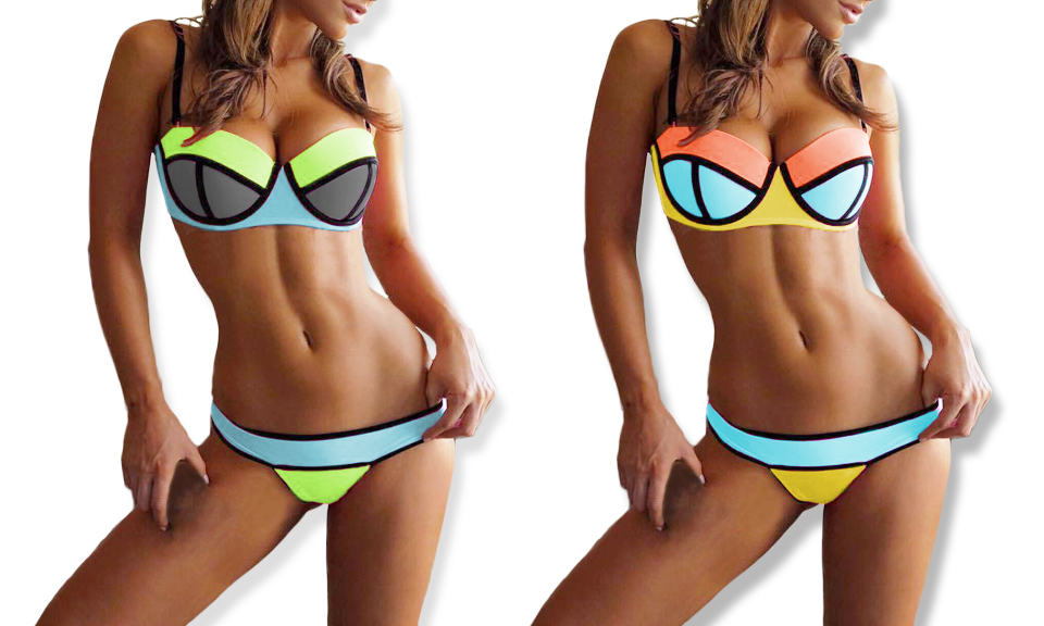 Brands Choose Brand Beautyware Triangle Neoprene Bikini 10060